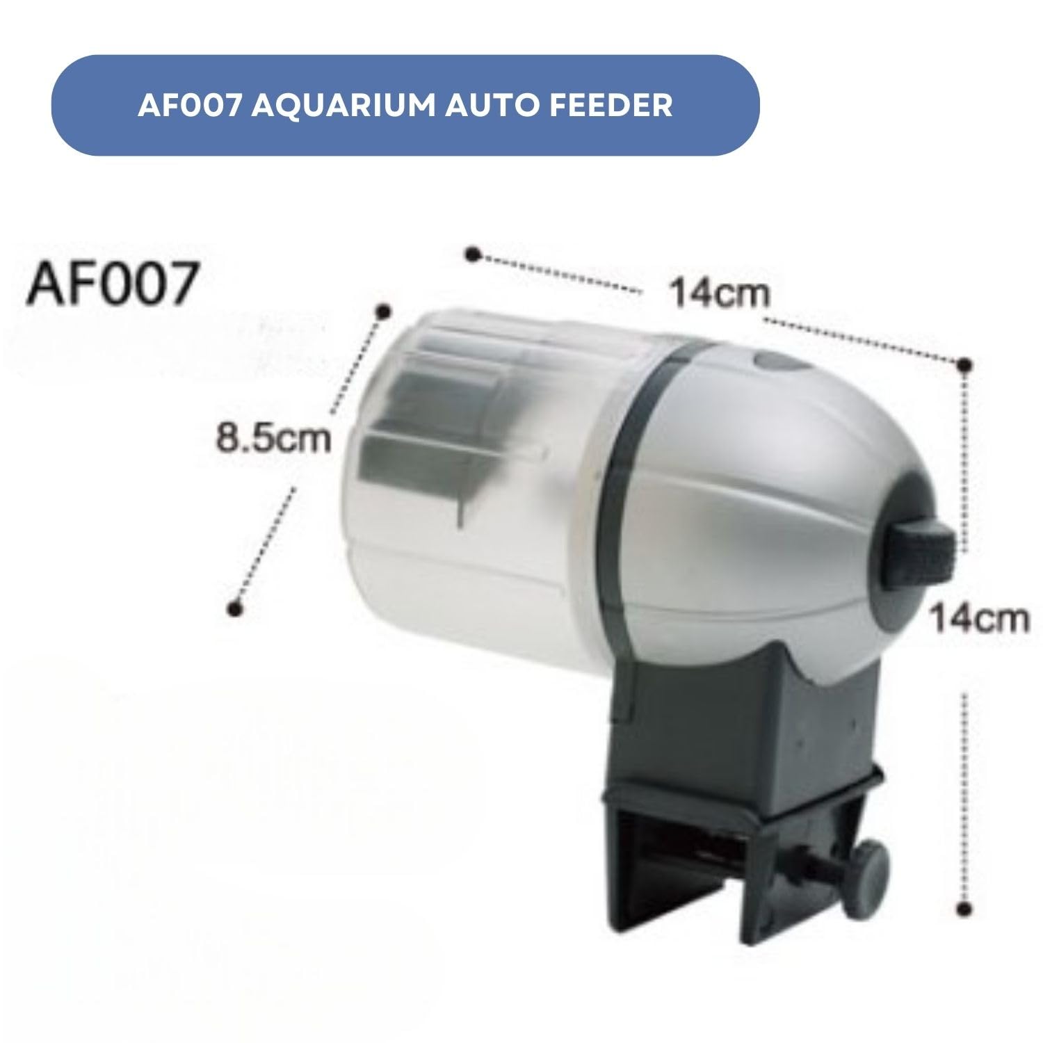 Dophin AF007 Auto Feeder for Aquarium Fish Tank | Auto Food Dispenser | Suitable for Pellets, Flakes or Freeze Dried Treats | (Original from Tunai Store)