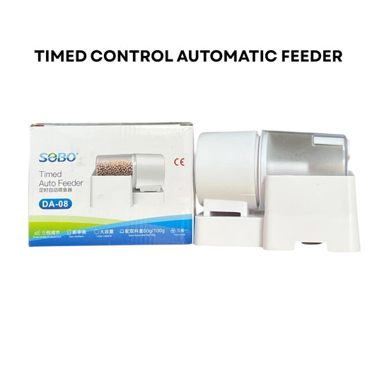 S0B0 DA-08 Timed Auto Feeder for Aquarium Fish Tank | Suitable for Food Flakes and Granules | Auto Feeding Every 9/12/24 Hours | Original from Tunai Store