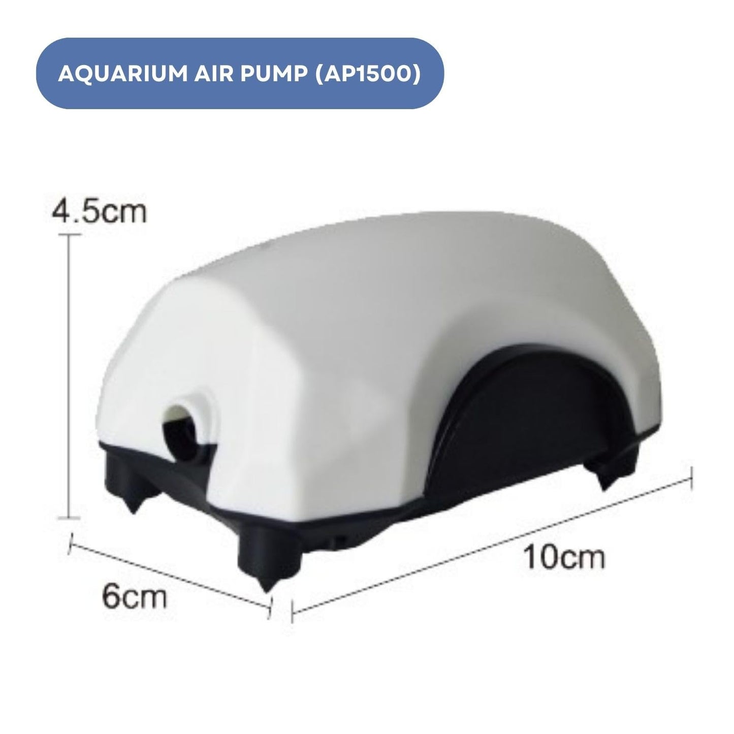 Dophin AP1500 Air Pump for Aquarium | Single Outlet | Output: 600CC/min | Suitable for Fish Tank Size 30-60L | (Original from Tunai Store)