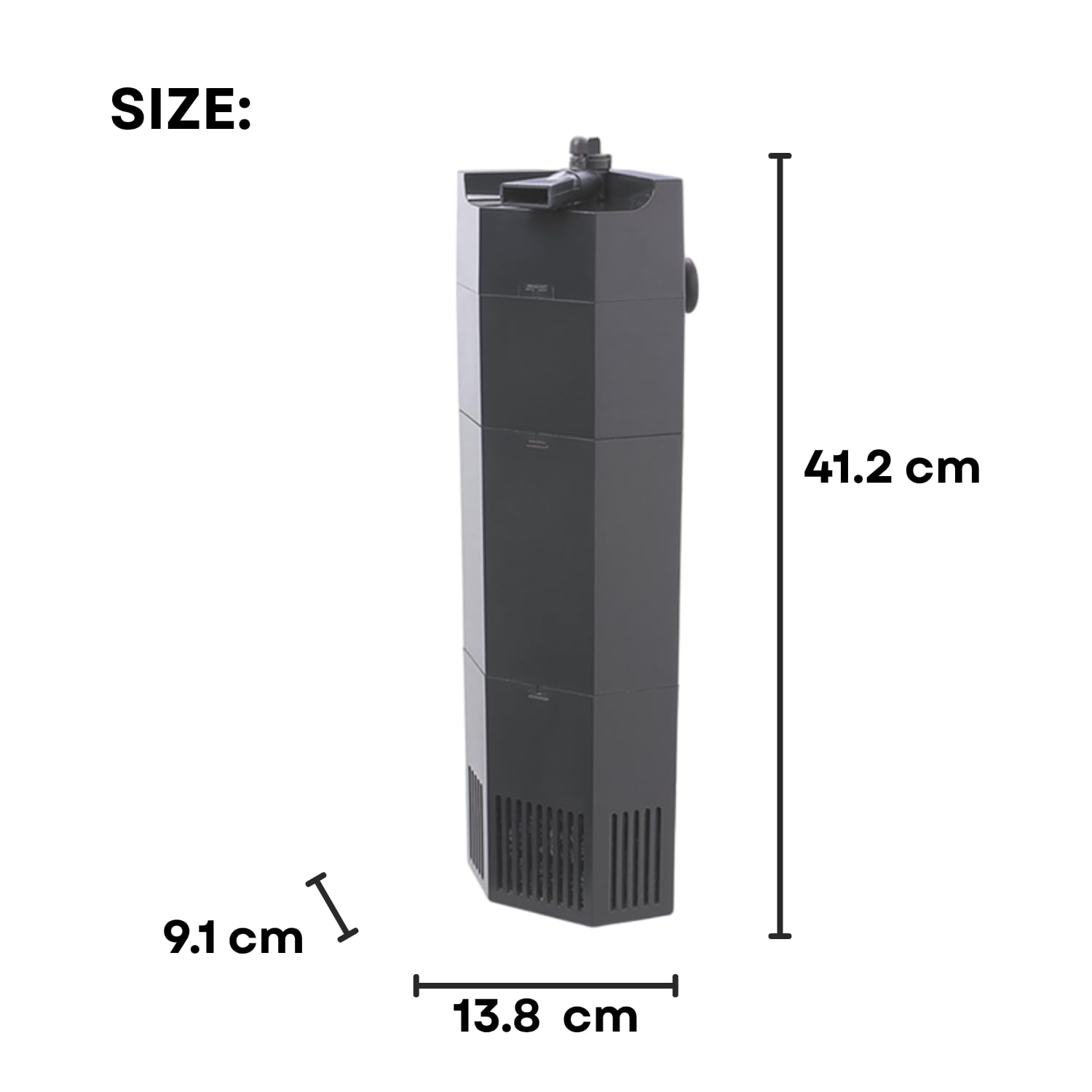 S0B0 WP-909C Internal Corner Filter for Aquarium Fish Tank | for Fresh and Salt Water | Fully Submersible | Absorbs Dirt & Clears The Water | Power: 28W | F.Max: 1600L/H | (Original from Tunai Store)