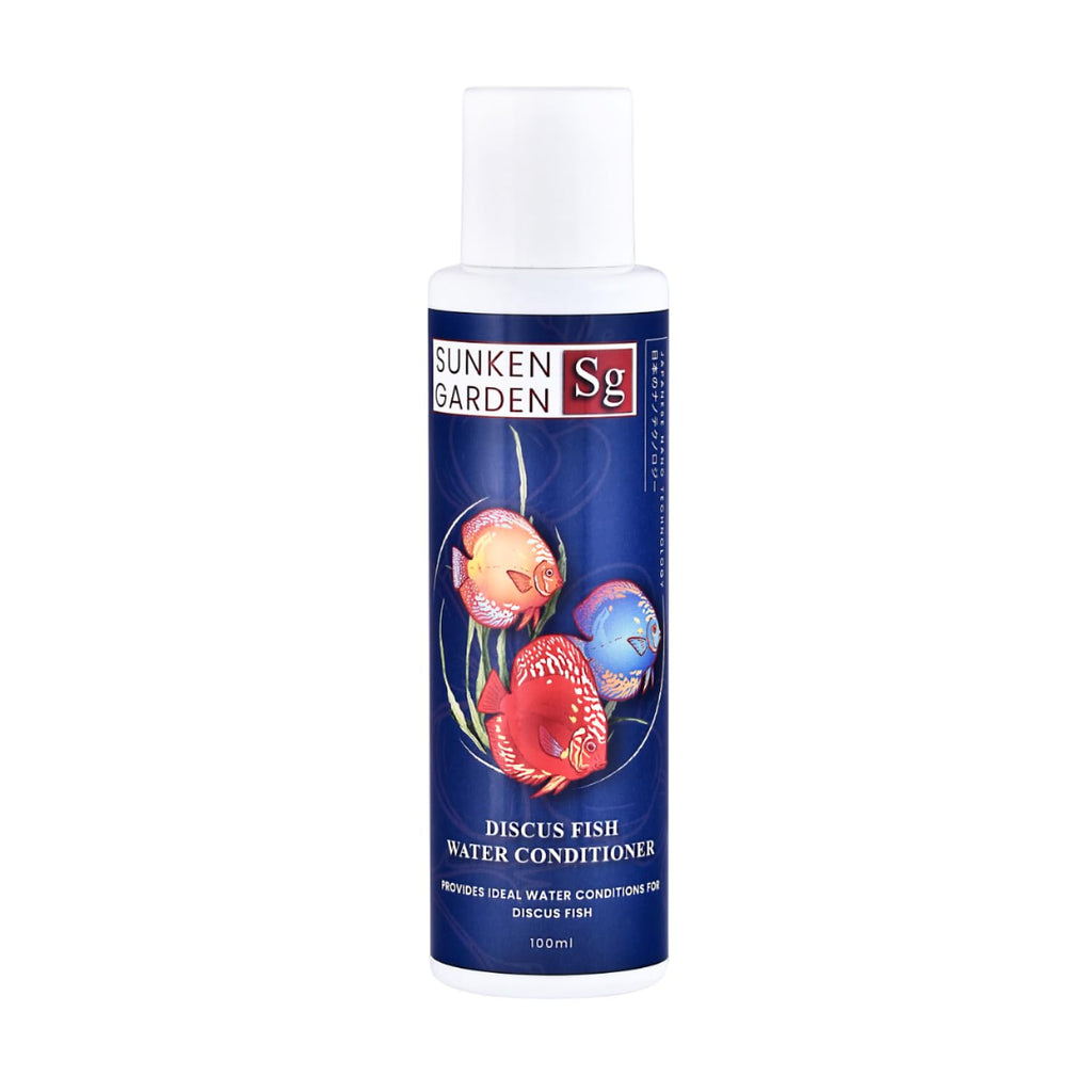 Sunken Garden Discus Fish Water Conditioner | Specialized Habitat Care for Discus Fish | Soft Water + Stress Relief + Fluke Control (100 ml)