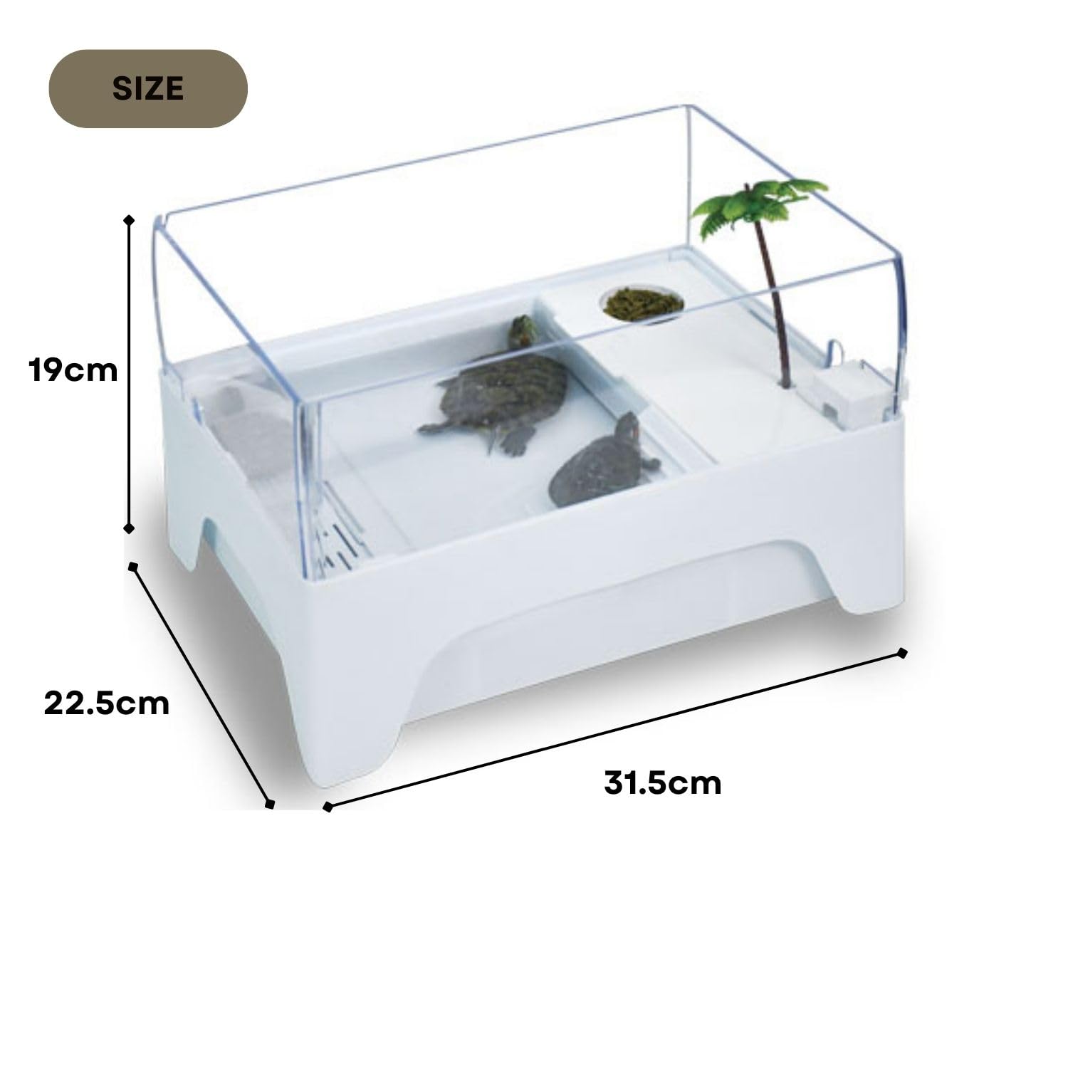 Dophin TT 360 Adult Turtle Tank | High Fence to Avoid Escaping | Basking Platform | (Original from Tunai Store) Suitable for Adult Turtles