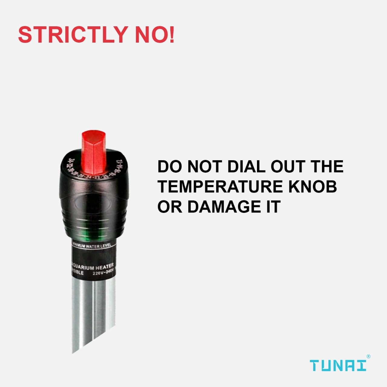 Tunai Stainless Steel Heater for Aquarium Fish Tank (Stainless Steel, 300W)