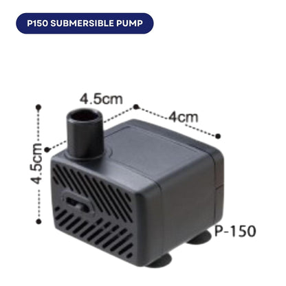 Dophin P150 Submersible Small Pump for Aquarium Fish Tank Fountain | Compact, Reliable and Durable | Output: 250/250L/H | Suitable for Tank Size 40L | (Original from Tunai Store)