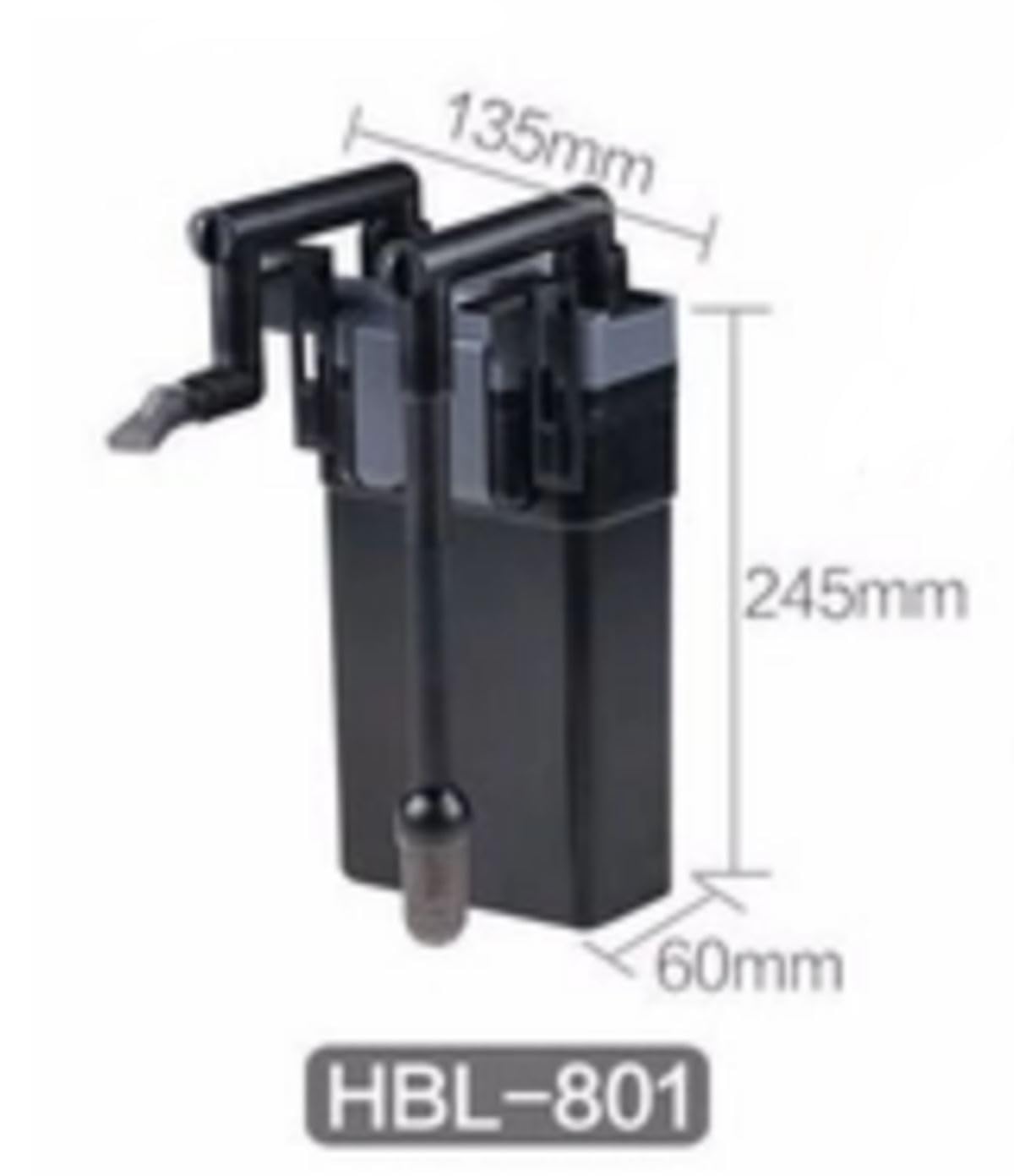 SunSun HBL-801 Hang On External Canister Filter, Black, 1 Piece