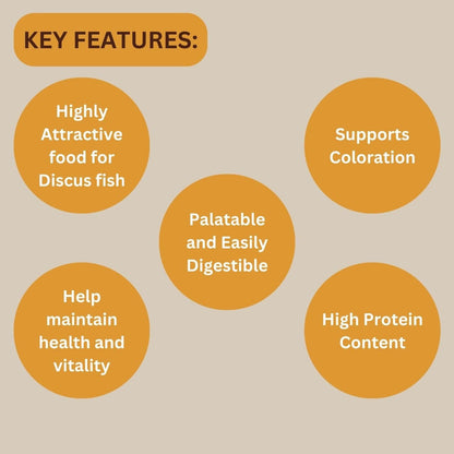 ON+ Discus Flakes Fish Food (Original from Tunai Store) | Specially Formulated Flake Food for Discus Symphysodon Spp (71gms, Flake)