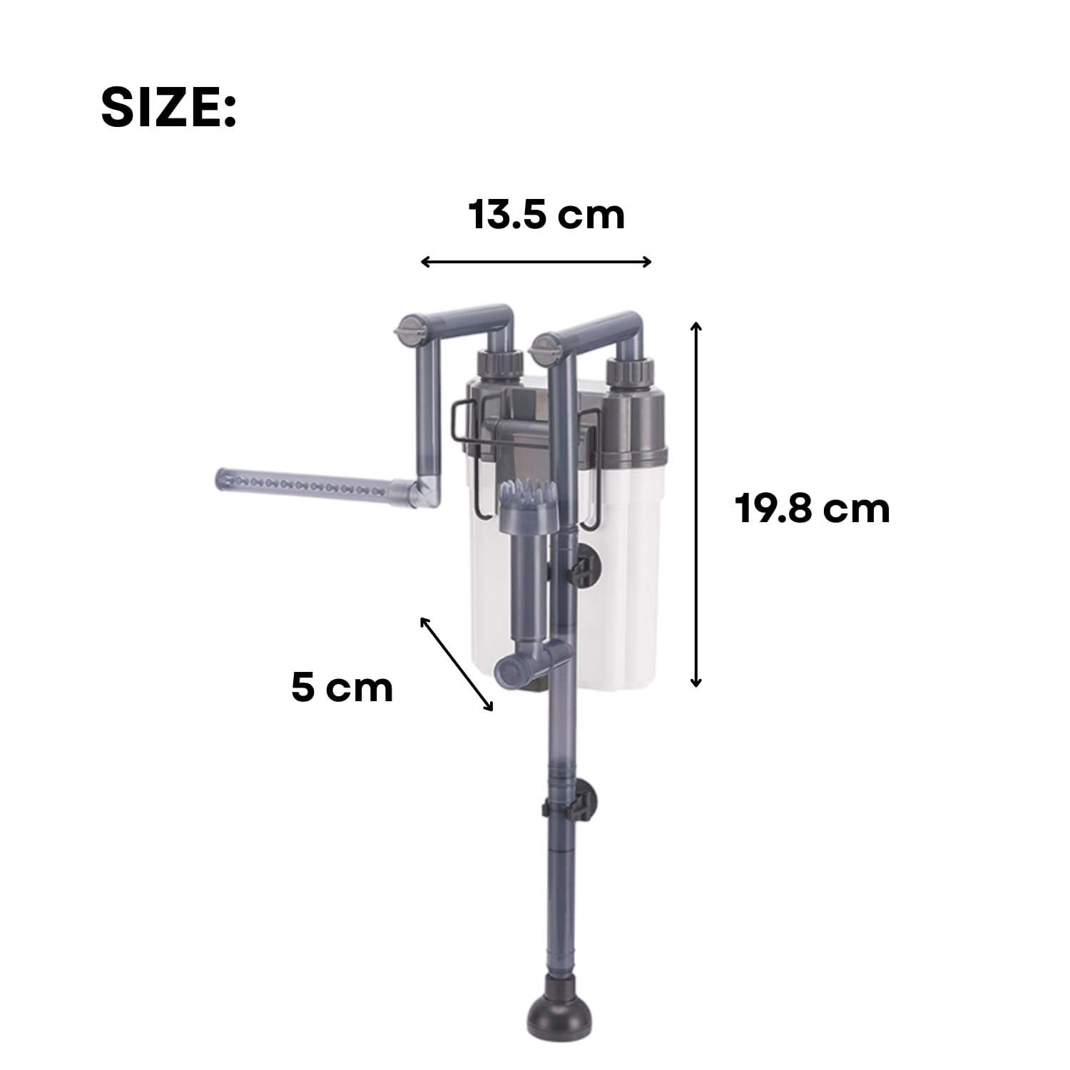 TUNAI S0B0 SF-150F External Hanging Filter for Aquarium Fish Tank | Mechanical, Chemical and Biological Filtration | Power: 4W | F.Max: 260L/H