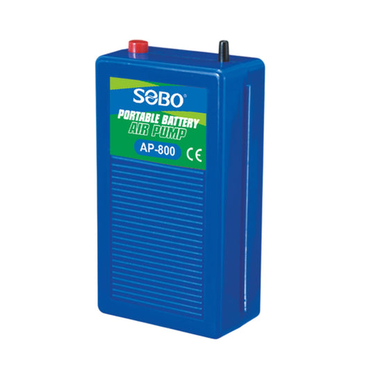 S0B0 AP-800 Portable Battery Air Pump for Aquarium Fish Tank | Ease and Quiet Operation | Ideal for Smaller Tanks | Power: DC 2 x 1.5V | F.Max: 2L/Min | Original from Tunai Store