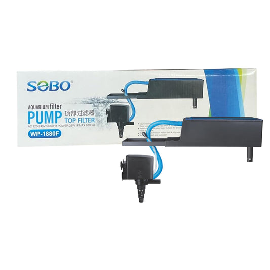 TUNAI S0B0 WP-1880F Top Filter for Aquarium Fish Tank | Efficient Filtration | Water Circulator & Oxygenation | Ideal for Marine and Freshwater Tank | Power: 25W | F.Max: 880L/H