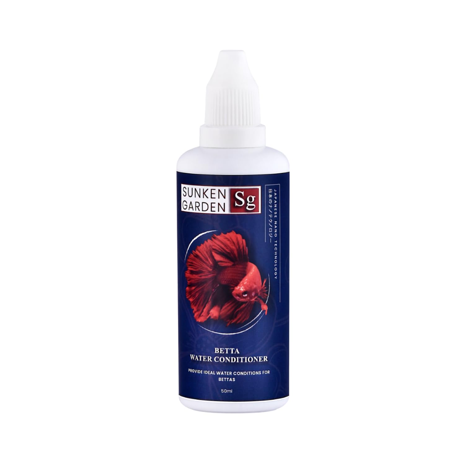 Sunken Garden Betta Fish Water Conditioner | Chlorine Neutralizer + Fin Rot Protection + pH Balancer | Made for Indian Aquariums (50 ml)