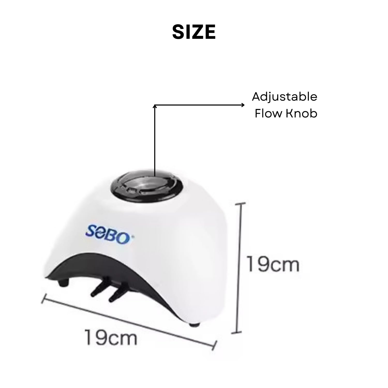 S0B0 SB-860A Air Pump for Aquarium Fish Tank | Energy Saving Design | Long Lasting Performance | Super Silent Design | Double Outlet | Power: 10W | F.Max: 2 x 6L/min | Original from Tunai Store