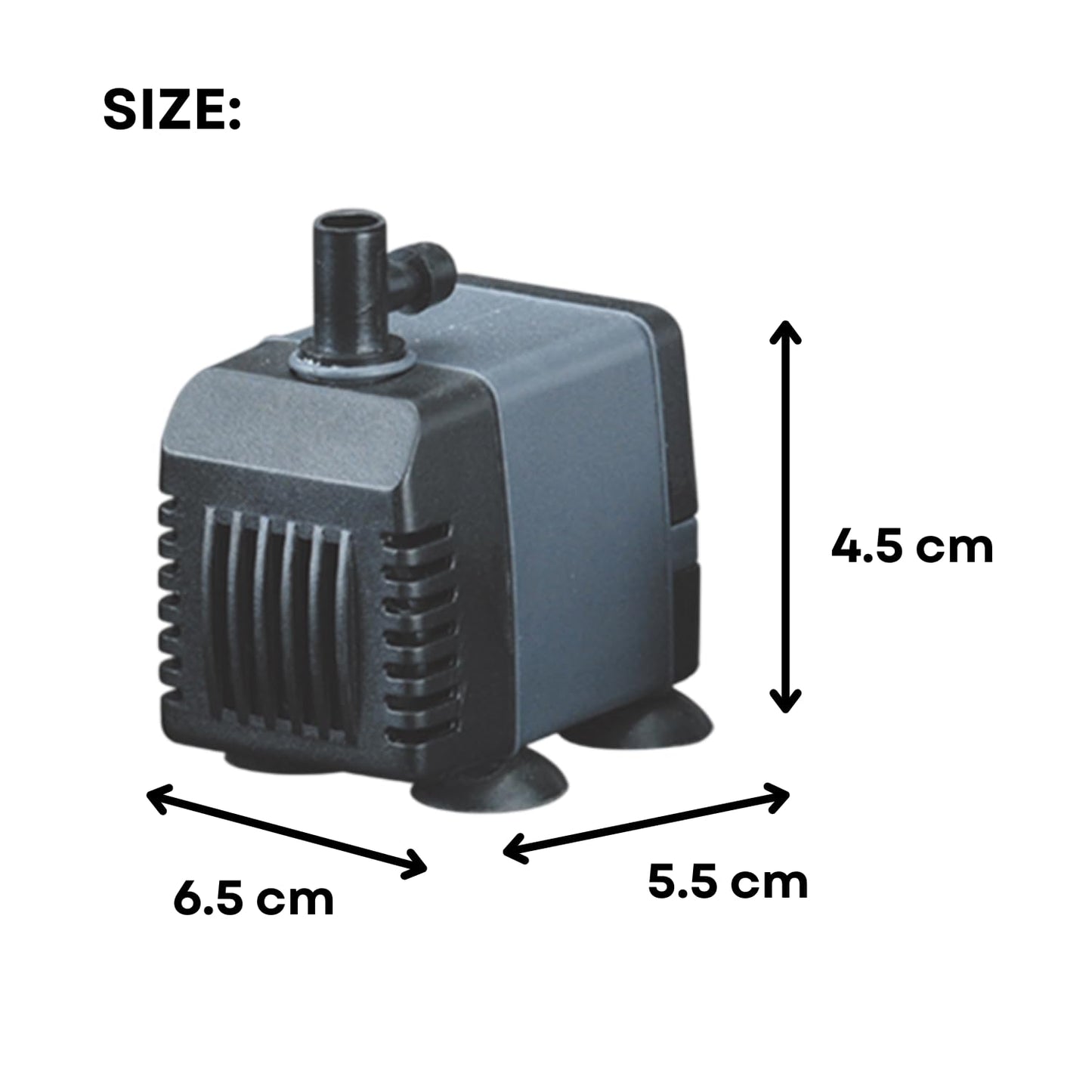 S0B0 WP-3300 Submersible Water Pump for Aquarium Fish Tank | Energy Saving & Environmental Friendly | For Marine and Fresh Water Aquariums | Power: 12W | F.Max: 600L/H | Original from Tunai Store