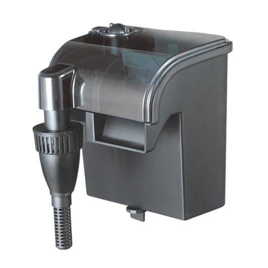 TUNAI S0B0 WP-607H Hanging Filter for Aquarium Fish Tank | Mechanical, Chemical and Biological Filtration | Ideal for Freshwater & Marine Water Tank | Power: 12W | F.Max: 600L/H