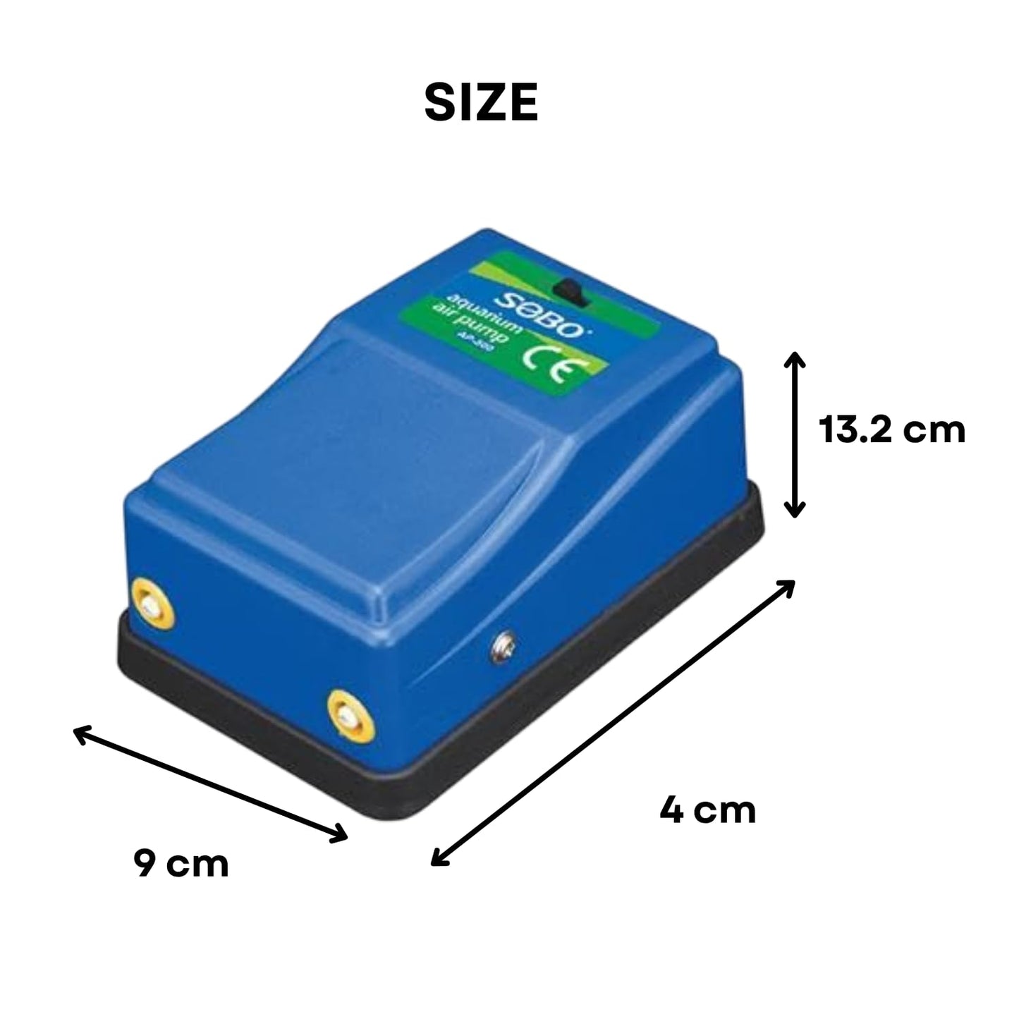 S0B0 AP-500 Battery Air Pump for Aquarium Fish Tank | Ease and Quiet Operation | Ideal for Smaller Tanks | Power: 5W | F.Max: 2 x 4L | Original from Tunai Store (AP-500, F.Max: 2 x 4L)