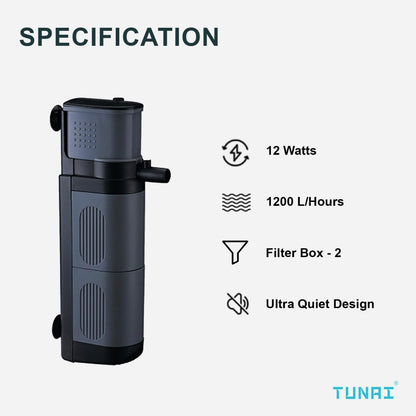 TUNAI ATF-200 Internal Aquarium Filter Series (Air Filter Only, ATF-202)