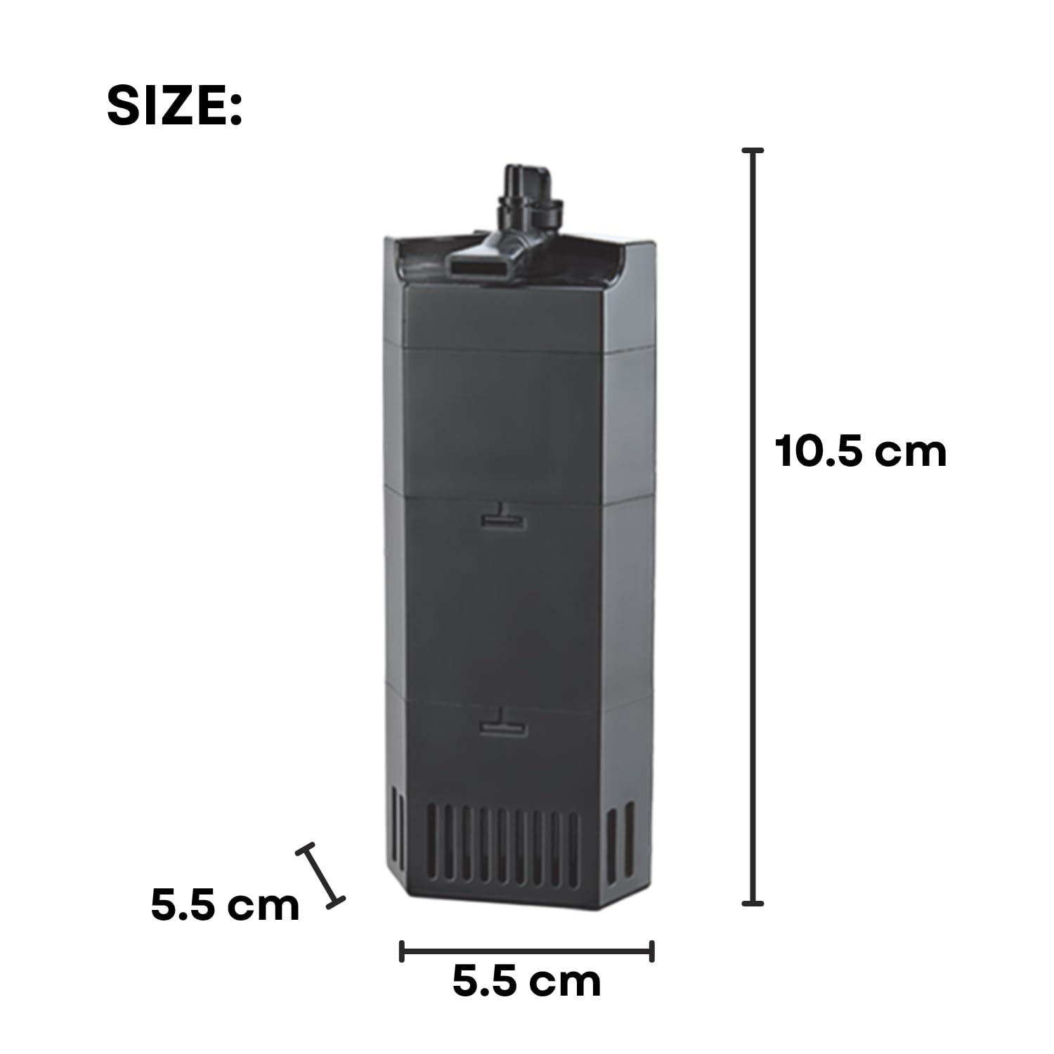 S0B0 WP-505C Internal Corner Filter for Aquarium Fish Tank | for Fresh and Salt Water | Fully Submersible | Absorbs Dirt & Clears The Water | Power: 5W | F.Max: 500L/H | Original from Tunai Store