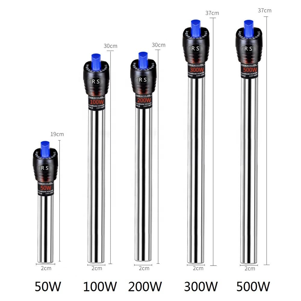 RS Electrical Aquarium Steel Heater | 100 Watt | Aquarium Thermostat | Happy Fins