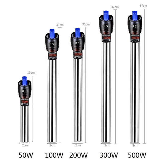 RS Electrical Aquarium Steel Heater | 100 Watt | Aquarium Thermostat | Happy Fins