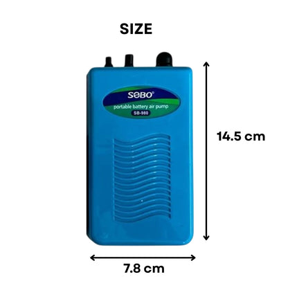 S0B0 Portable Battery Air Pump for Aquarium Fish Tank | Ease and Quiet Operation | Ideal for Smaller Tanks | (Original from Tunai Store) (SB-980)