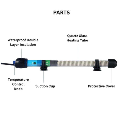 S0B0 HL-200 Ordinary Glass Aquarium Heater | Fully Submersible | Suitable for Tanks Upto 200L | Original from Tunai Store