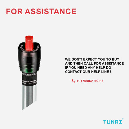Tunai Stainless Steel Heater for Aquarium Fish Tank (Stainless Steel, 300W)