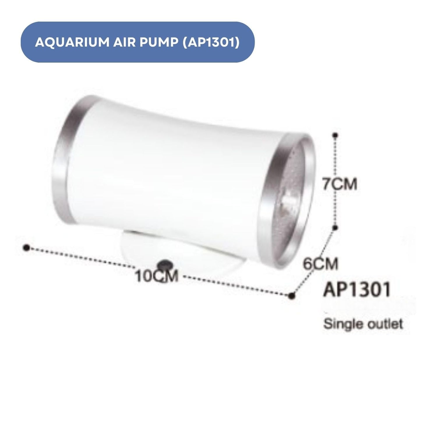 Dophin AP1301 Air Pump for Aquarium Fish Tank | Single Outlet | Output: 1.6L/min | Suitable for Fish Tank Size 40-80L | (Original from Tunai Store)