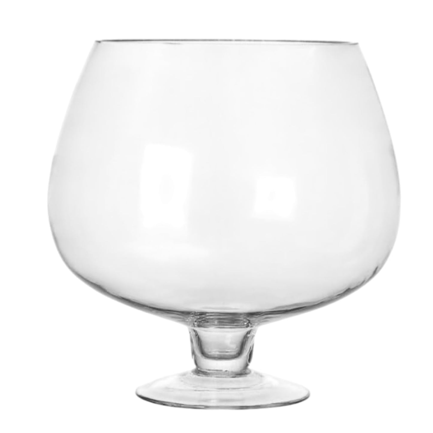 TUNAI 6-inch Wine Glass Shaped Transparent Glass Bottle Fish Bowl | Optimum Fish Tank Choice for Office & Home Decor (Transparent, 6-inch)