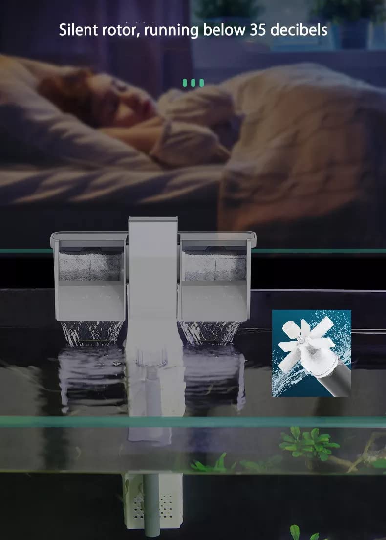 Sunsun Xiaoli New Premium XBA Series Water Fall Style Hang On Filter with Surface Skimmer (XBA-500)