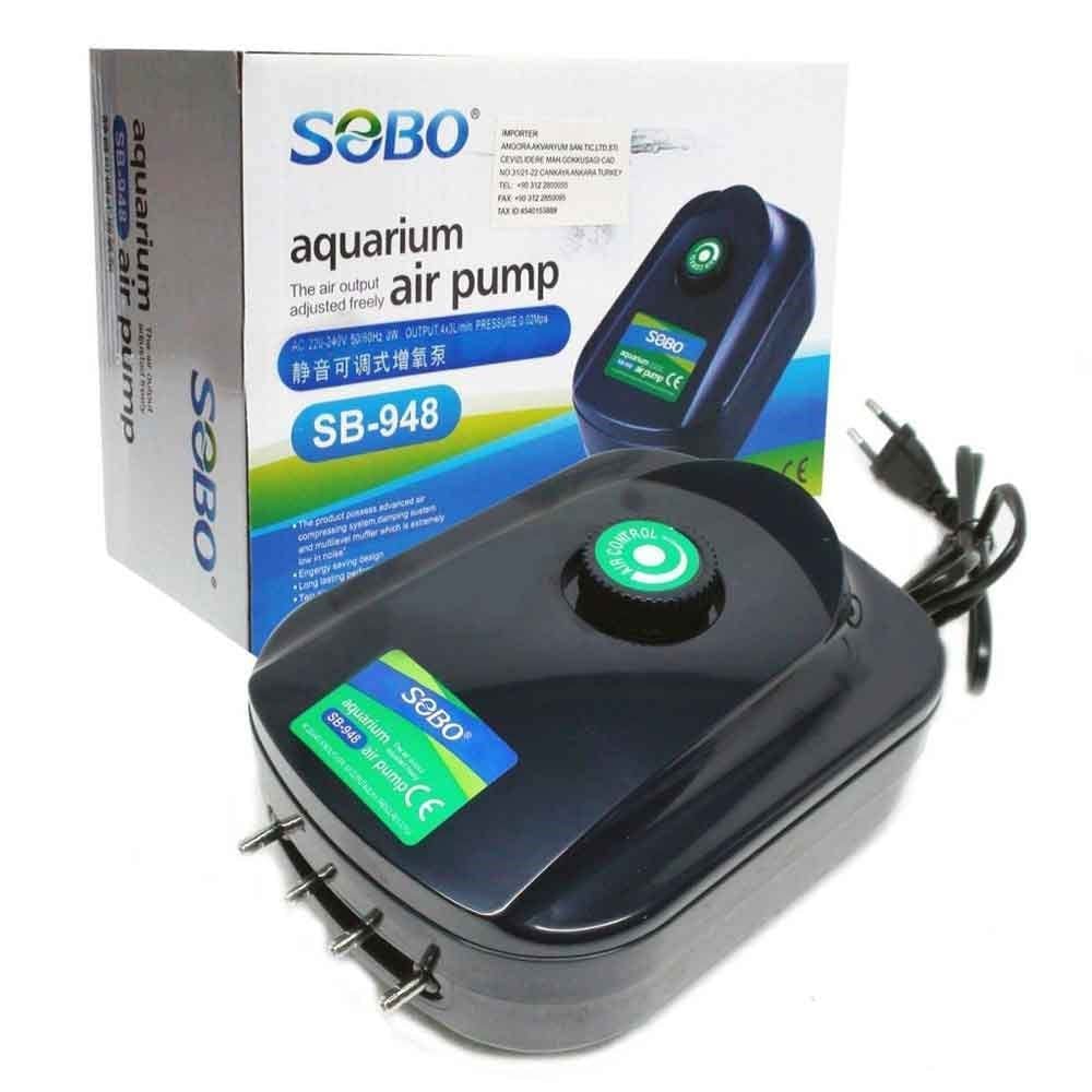 SOBO Sb-948 4 Aquarium Fish Tank Air Pump, Pack of 1