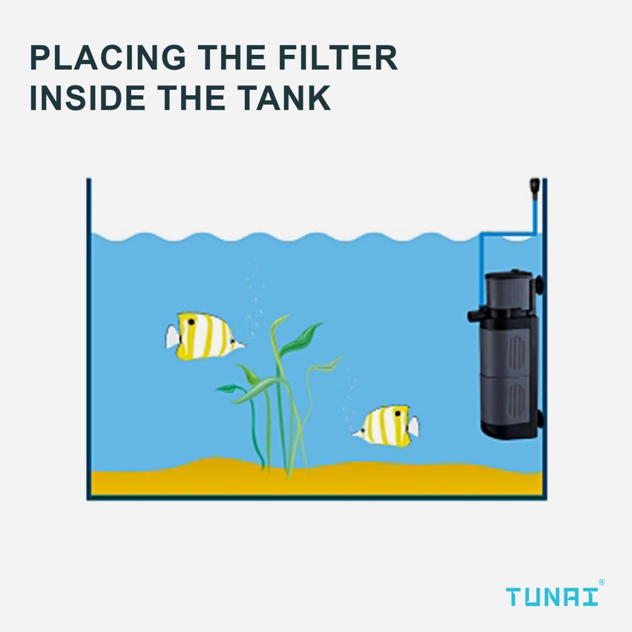 TUNAI ATF-200 Internal Aquarium Filter Series (Air Filter Only, ATF-202)