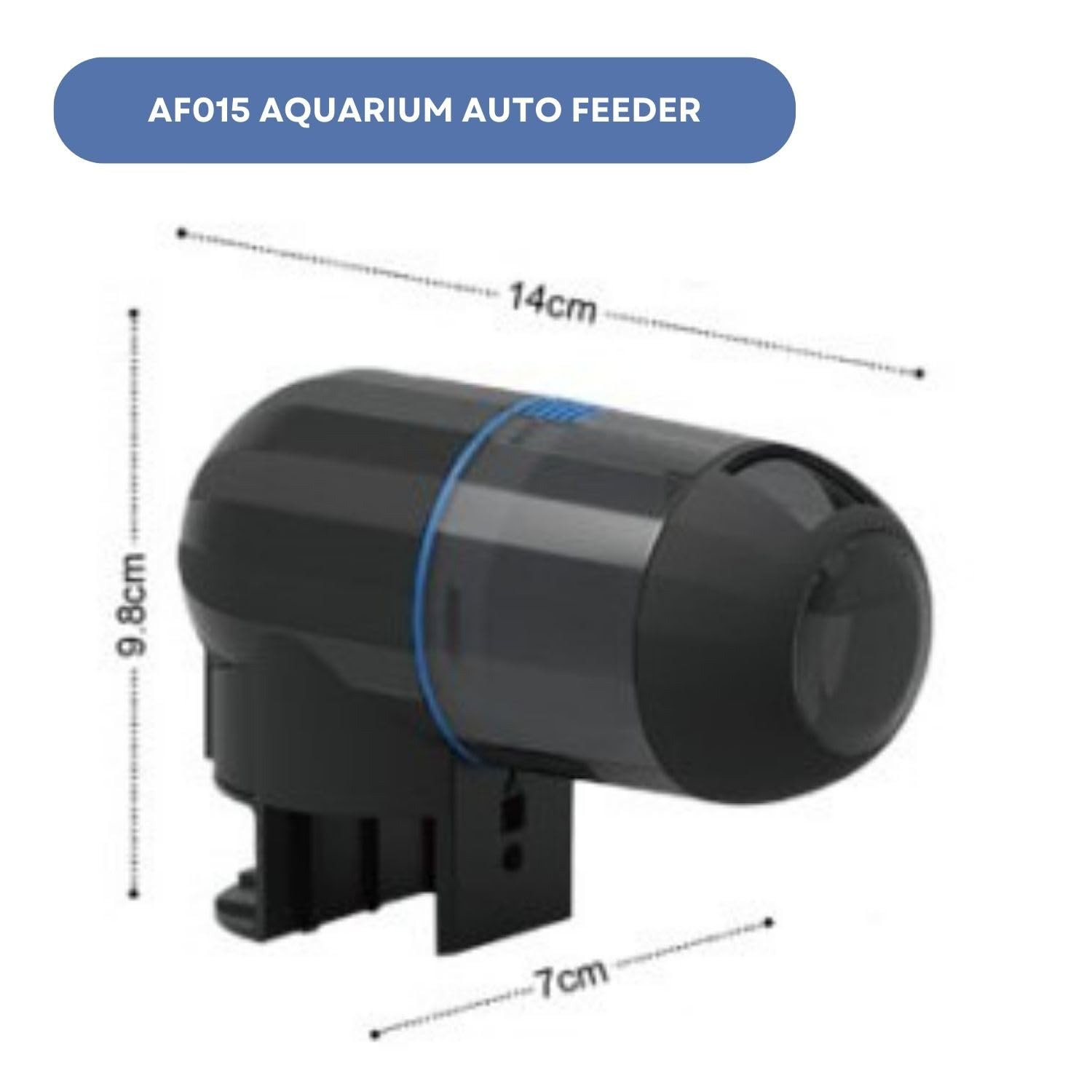 Dophin AF015 Aquarium Auto Feeder | Battery Version | Easy to Operate | Designed to Dispense Food to Fish | (Original from Tunai Store)