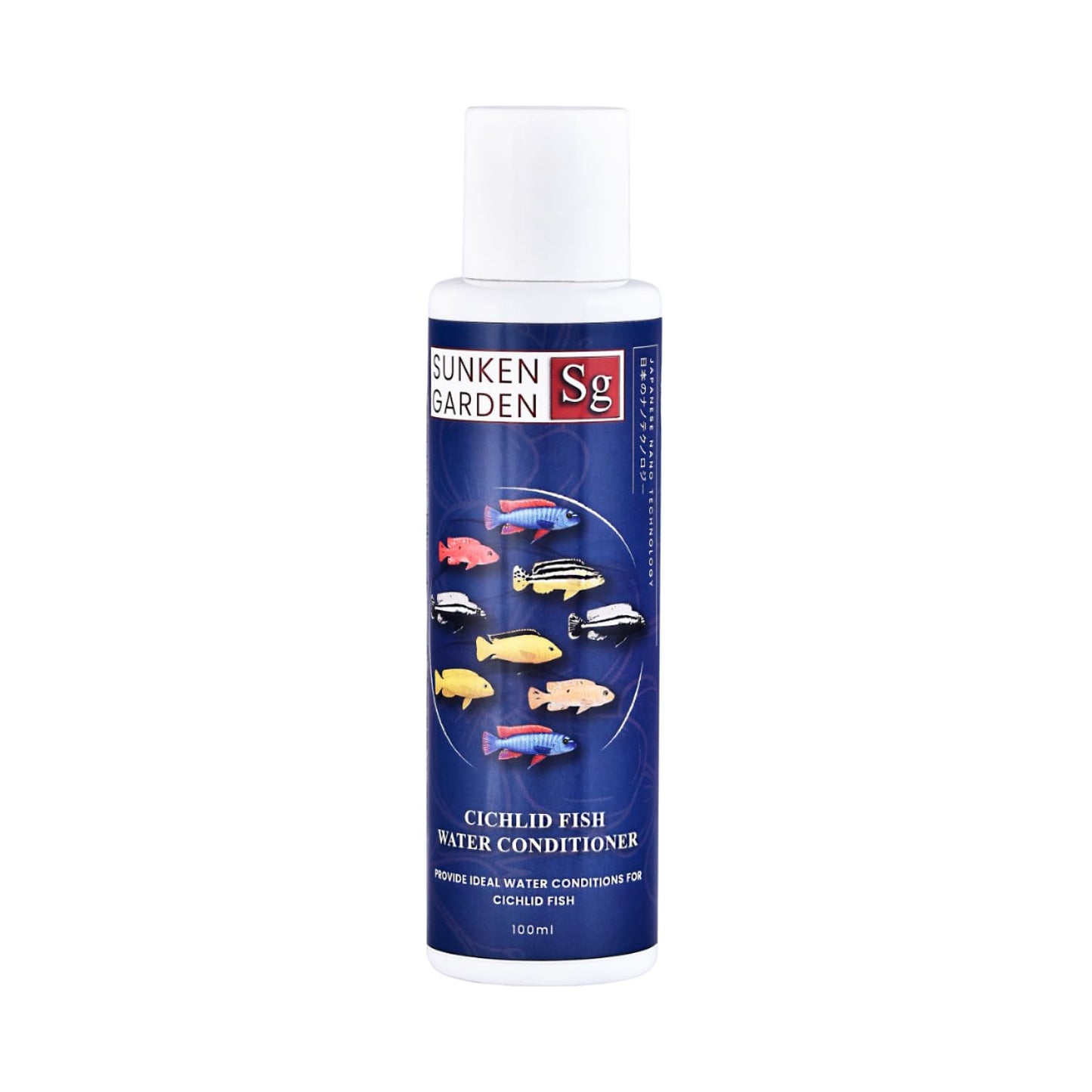 Sunken Garden Cichlid Fish Water Conditioner | Color, Clarity & Control for Your Cichlid Tank | Balanced Water Care for African, South American & Mixed Cichlid Fishes (100 ml)