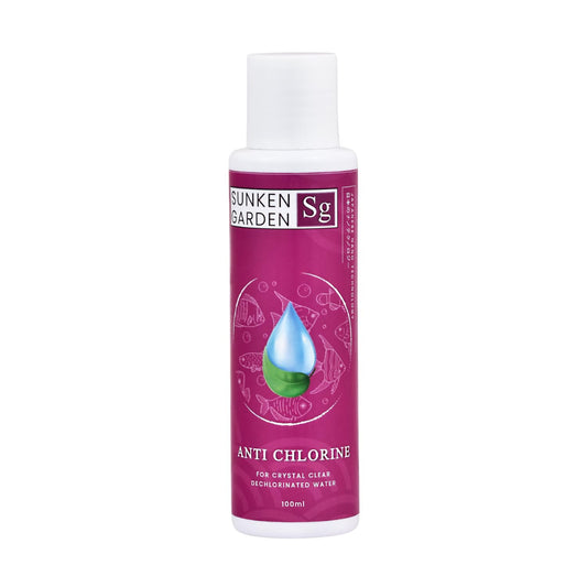 Sunken Garden Anti Chlorine | Dechlorinator + 15-Strain Beneficial Bacteria | Water Conditioner for Freshwater Aquariums (100 ml)