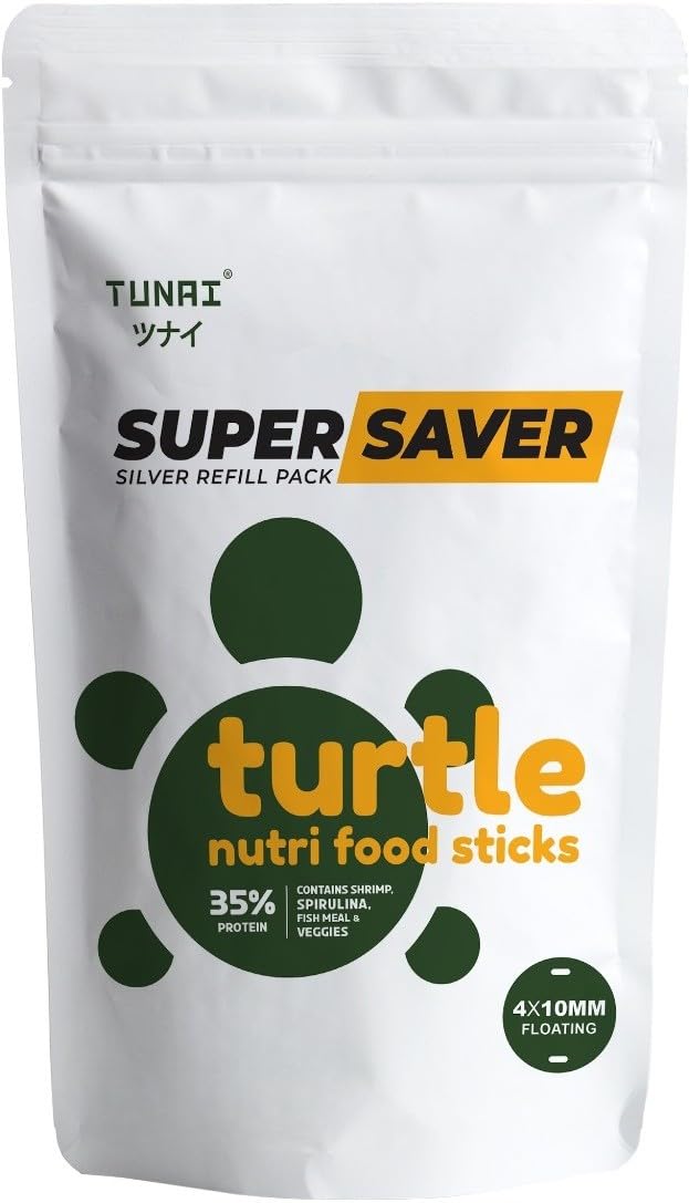 Tunai Super Saver Adult Turtle Food Spirulina Added for Good Shell Health & Daily Diet |1Kg| for Red-Eared, Musk, Mud, Cooter Turtle and Land Tortoise