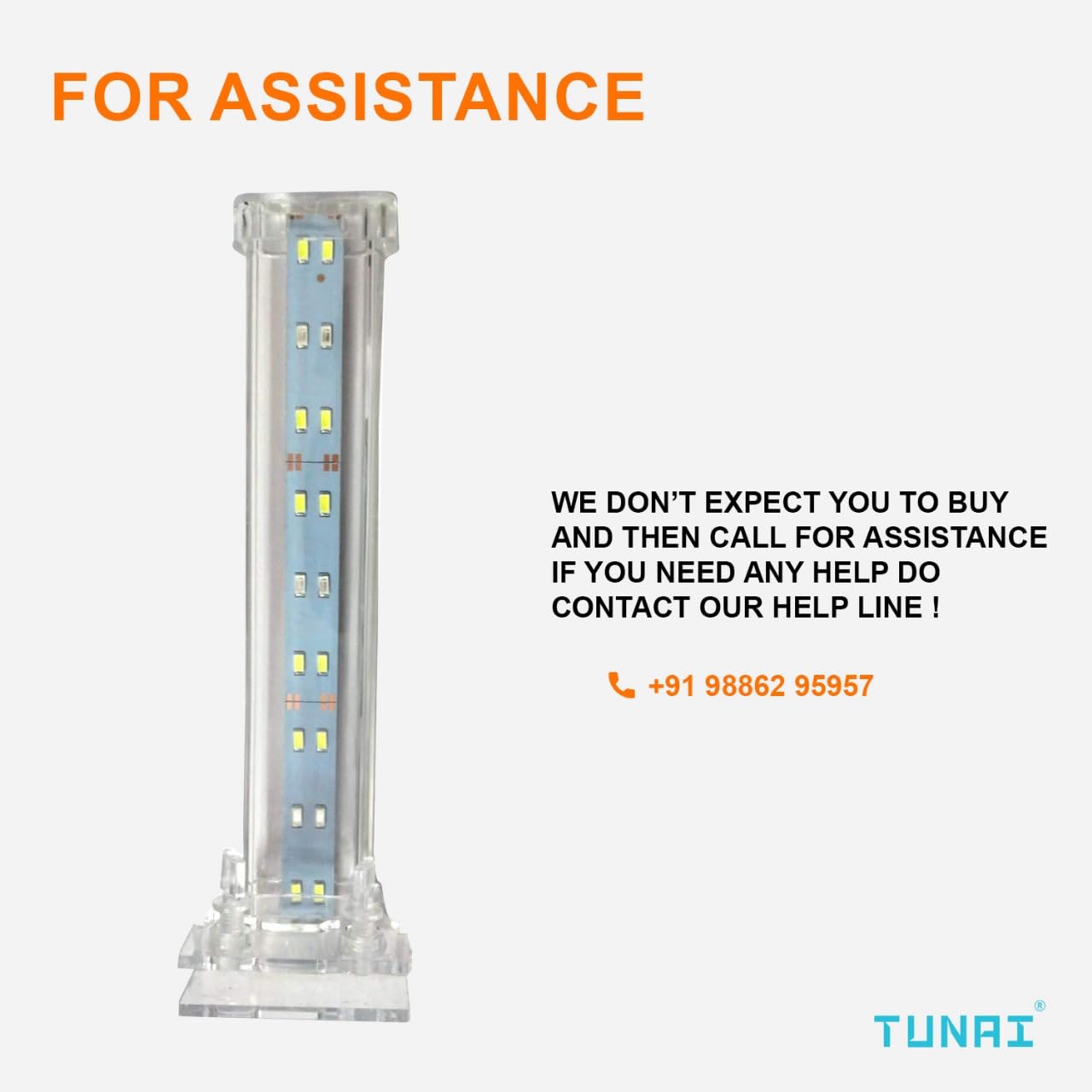 TUNAI+ Imported RS-S20 LED Light Set Up for Aquarium Fish Tank (White, RS-S20)