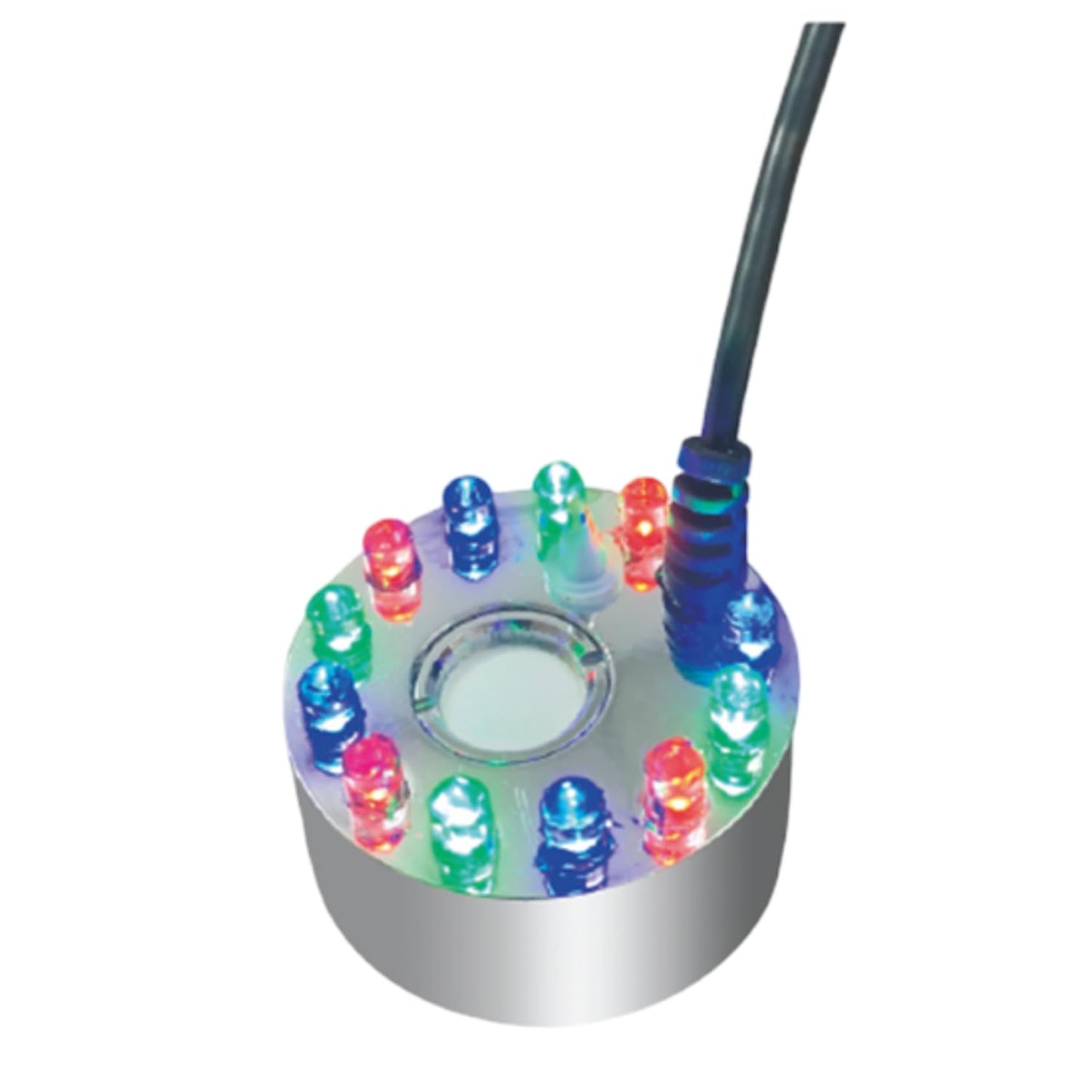 S0B0 M-10L Mist Maker for Aquarium Fish Tank | Produces a Natural White Mist | 20mm Ceramic Disc | Lamps with 12 LED by Combining Blue, Green and Red | Original from Tunai Store