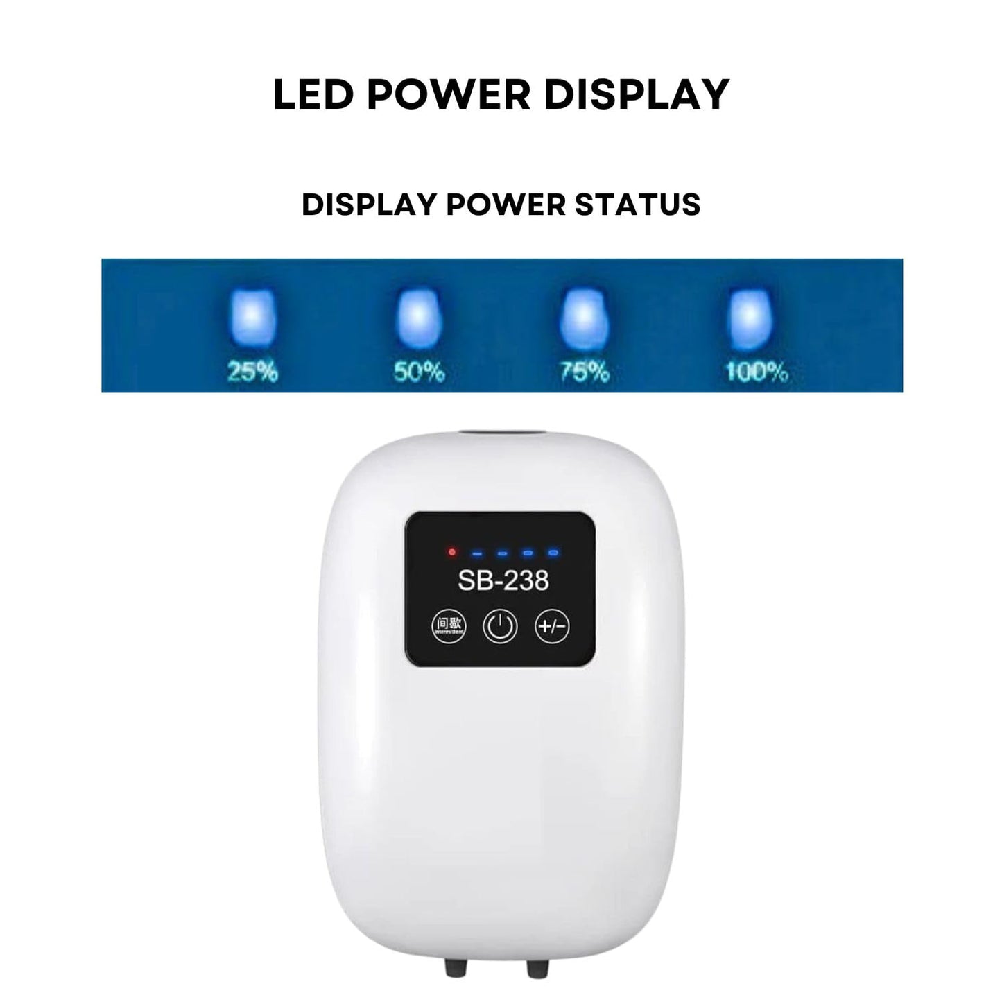 S0B0 SB-238 Air Pump for Aquarium Fish Tank |AC/DC Auto Convert Pump for Aquarium | Output: 2 x 3L/min | (Original from Tunai Store)