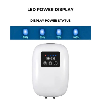 S0B0 SB-238 Air Pump for Aquarium Fish Tank |AC/DC Auto Convert Pump for Aquarium | Output: 2 x 3L/min | (Original from Tunai Store)