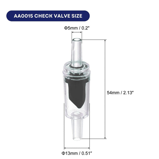 Dophin AA0015 Check Valve for Aquarium Fish Tank | Enhance Oxygenation | Prevents Water from Flowing Back into The Air Pump | Blister Pack | (Original from Tunai Store)
