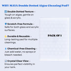 The Scape Right Series MAYA Double Dotted Algae Cleaning Pads | Premium-Grade Aquarium Glass Cleaner (1 Pad)