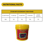 SF+ Star Bite Economy Fish Food | for All Tropical and KOI Fishes | Enhances Color Growth in Fish | Floating Pellets (500gms, Floating Pellets)
