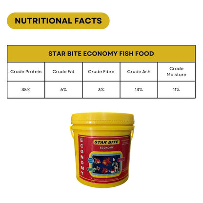 SF+ Star Bite Economy Fish Food | for All Tropical and KOI Fishes | Enhances Color Growth in Fish | Floating Pellets (500gms, Floating Pellets)