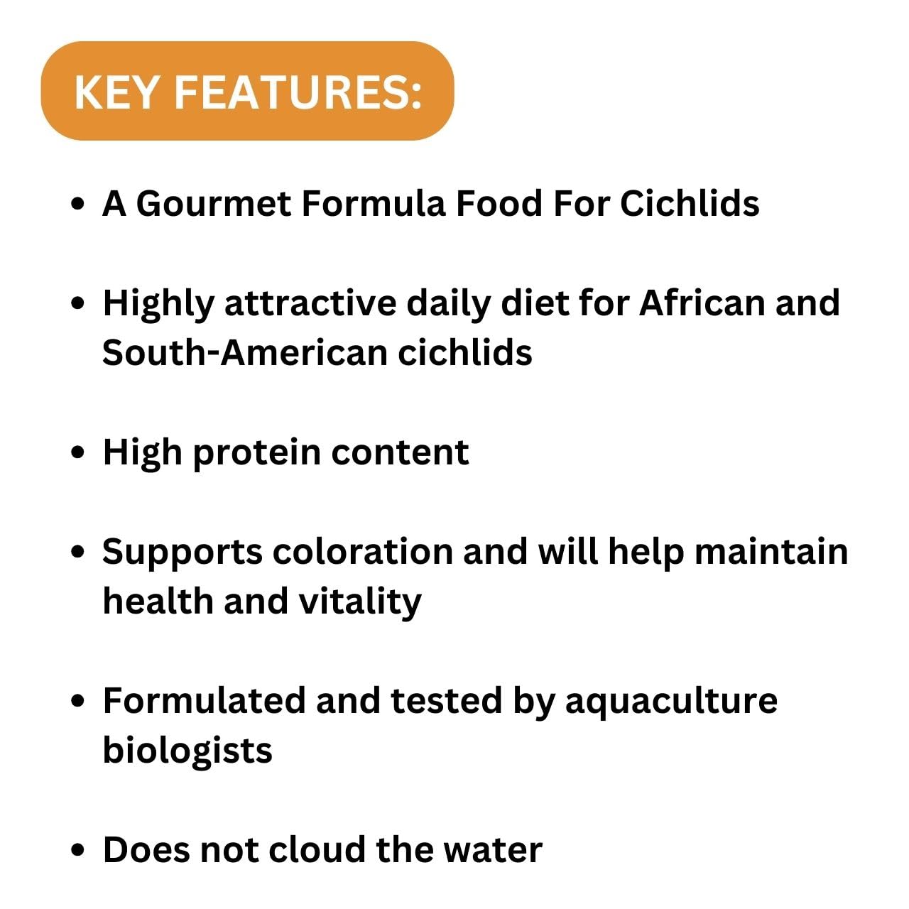 ON+ Cichlid Omni Flakes Fish Food (Original from Tunai Store) | Formulated for Omnivorous and Predatory Cichlids (34gms, Flakes)