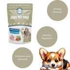 SF+ Bros Pet Dog Food | Pack of 12 | Natural Food for Dogs | Enhanced with Vitamins, Minerals and Other Nutrients (80gms, Chicken & Veg)