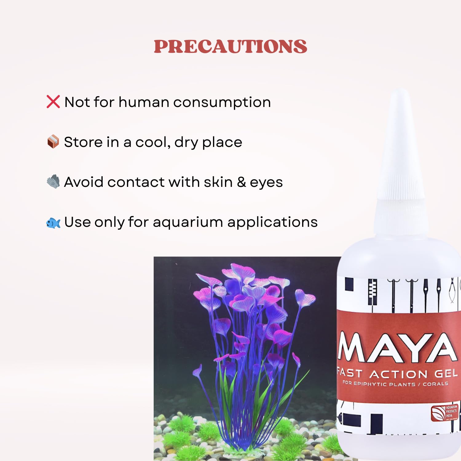 The Scape Right Series Fast Action Gel for Epiphytic Plants and Corals | Safe for Aquatic Life | Suitable for Freshwater & Marine Aquariums (20 gms)
