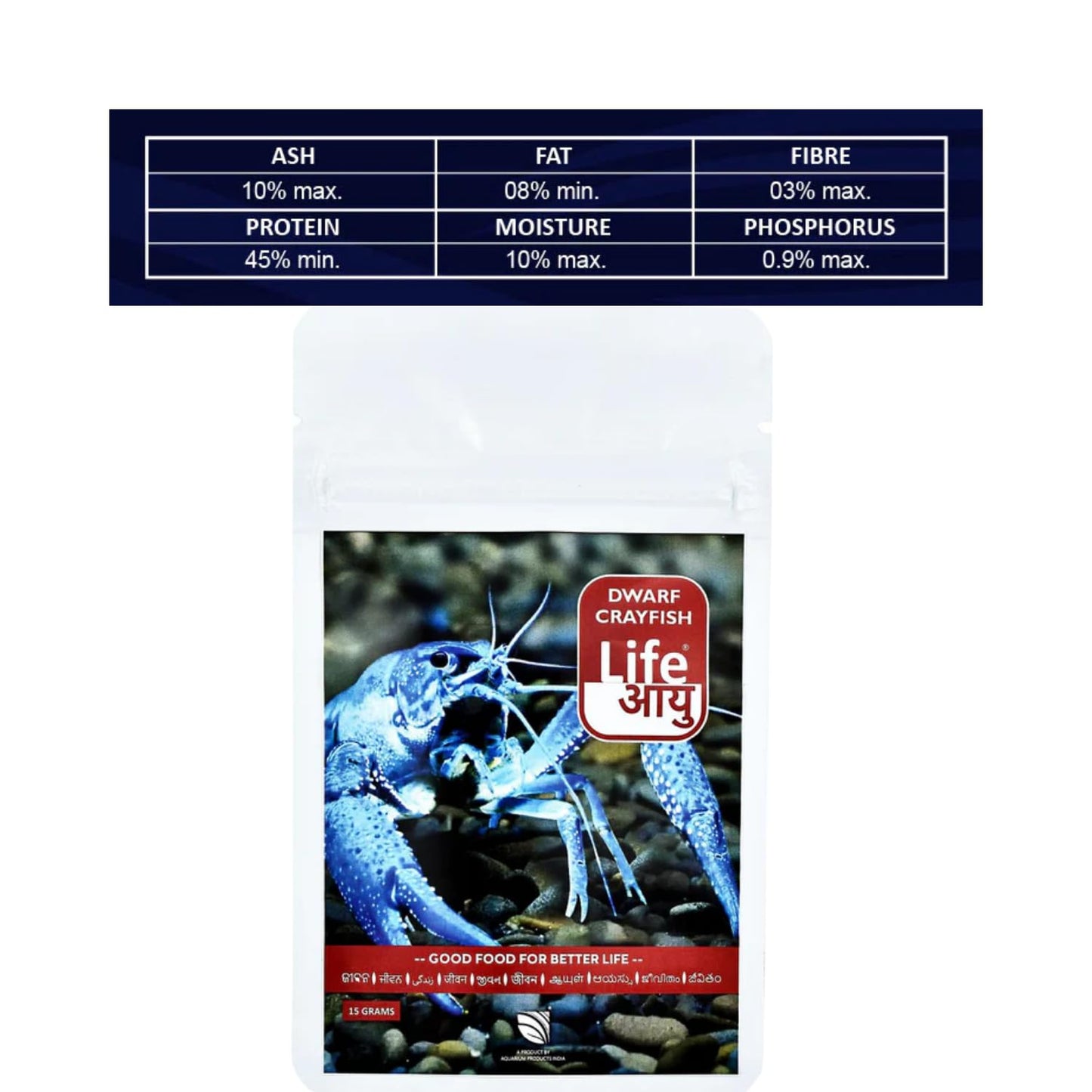 Life AAYU Dwarf Crayfish Blue Food | Breeding and Growth | Handmade Ayurvedic Formula (15 GMS)