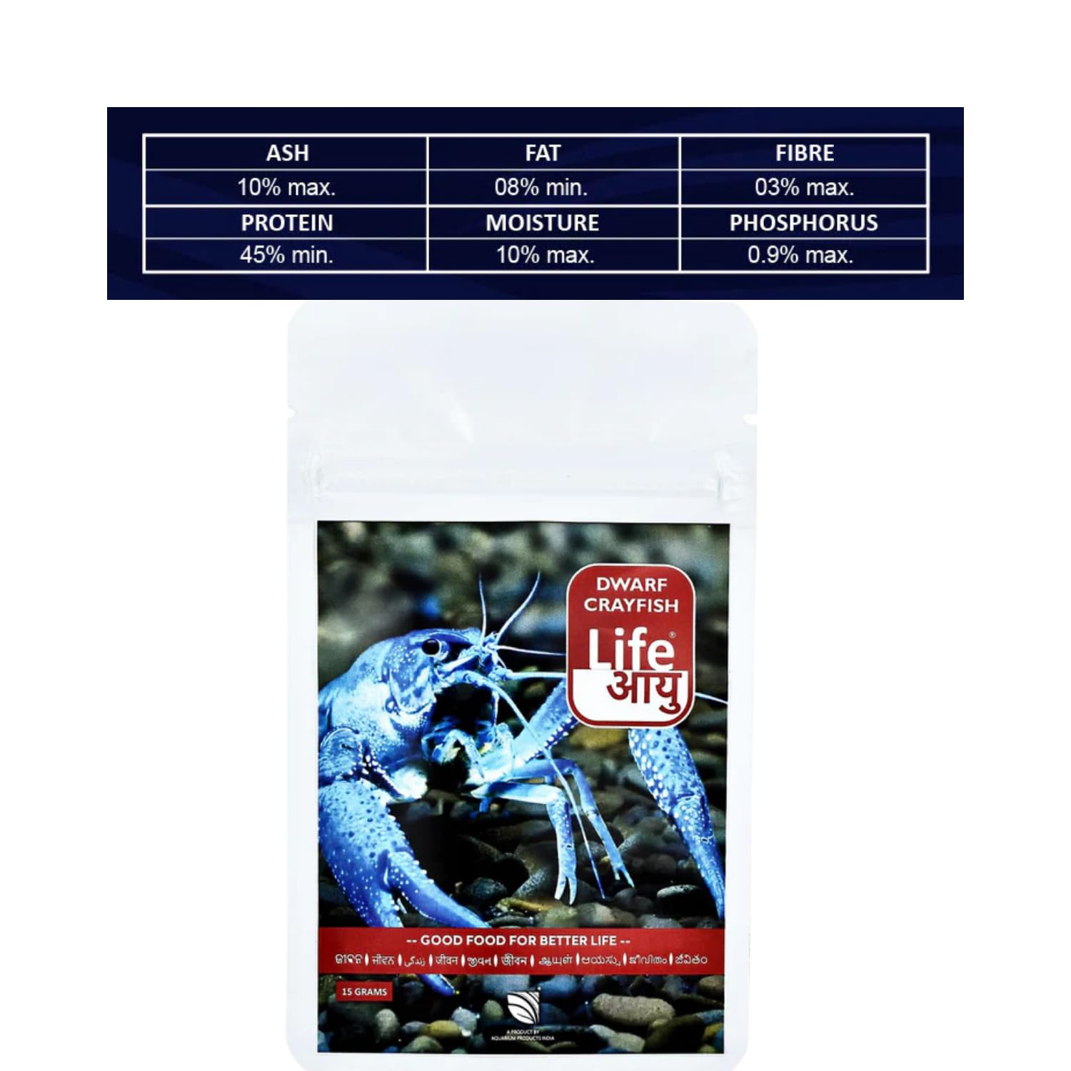 Life AAYU Dwarf Crayfish Blue Food | Breeding and Growth | Handmade Ayurvedic Formula (15 GMS)