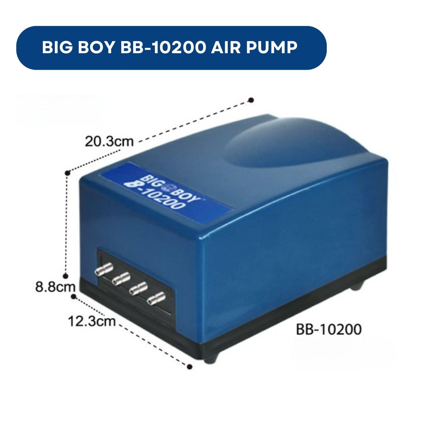 Dophin Big Boy B-10200 Air Pump for Aquarium | Output: 2500CC/Min | Suitable for Fish Tank Size 140-250L | (Original from Tunai Store)