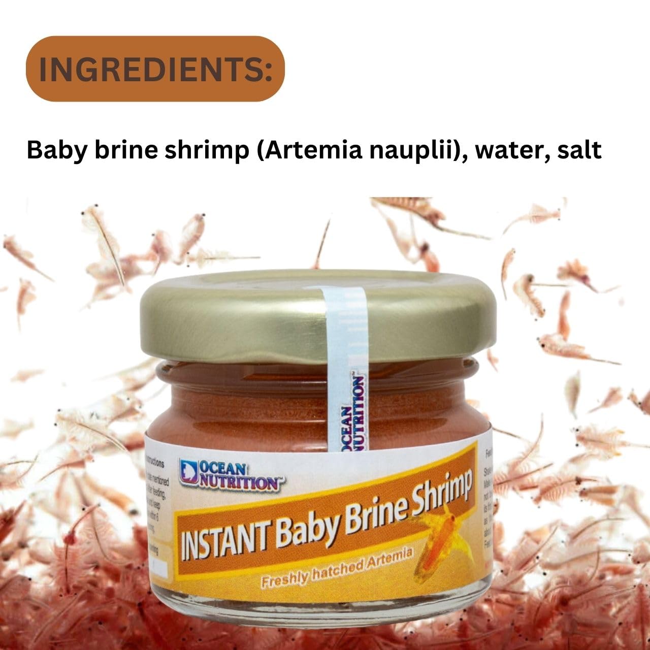 ON+ Instant Baby Brine Shrimp Ready to Use Fish Food (Original from Tunai Store) | Freshly Hatched Artemia (20gms, Baby Brine Shrimp)