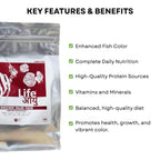 Life AAYU Breeder Value Pack Premium Fish Food | Ideal Choice for Keeping Your Fish Healthy (1 KG, Large Bits)